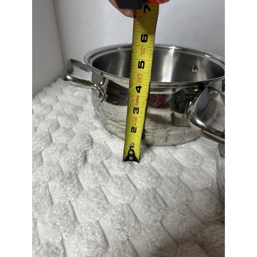 Belgique Stainless Steel Stackable Steamer Strainer Boiler Pot 2 Set 3QT